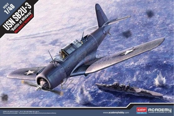 Academy 1/48 Sb2U-3 Battle Of Midway Plastic Model Kit Academy PLASTIC MODELS