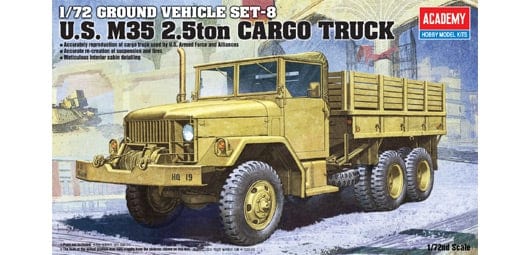 Academy 1/72 M35 2.5Ton Truck Plastic Model Kit Academy PLASTIC MODELS