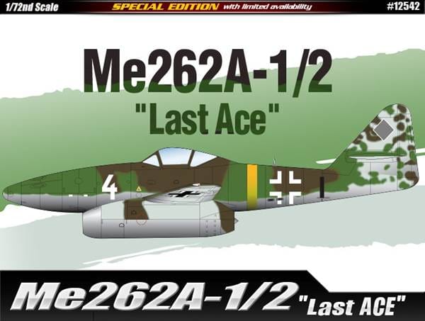 Academy 1/72 Me262A-1/2 Last Ace Academy PLASTIC MODELS