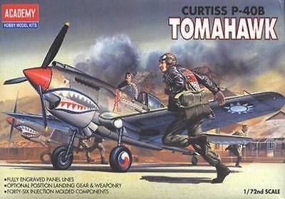 Academy 1/72 P-40B Warhawk Plastic Model Kit Academy PLASTIC MODELS