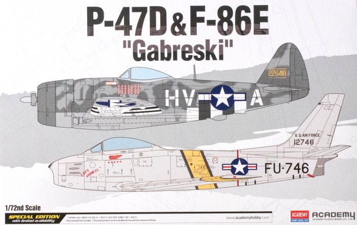 Academy 1/72 P-47D & F-86E Gabreski Academy PLASTIC MODELS