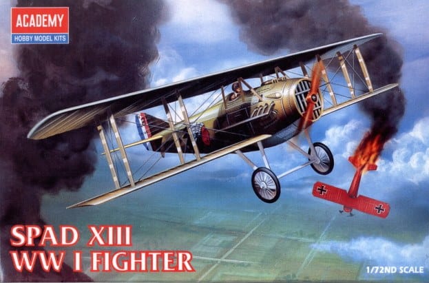 Academy 1/72 Spad Xiii Wwi Fighter Plastic Model Kit Academy PLASTIC MODELS
