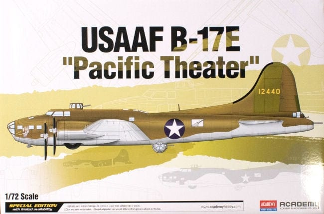 Academy 1/72 Usaaf B-17E Pacific Theater Flying Fortress Plastic Model Kit Academy PLASTIC MODELS