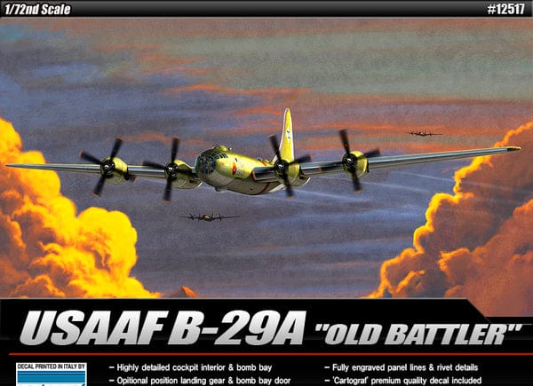 Academy 1/72 Usaaf B-29A Old Battler Academy PLASTIC MODELS