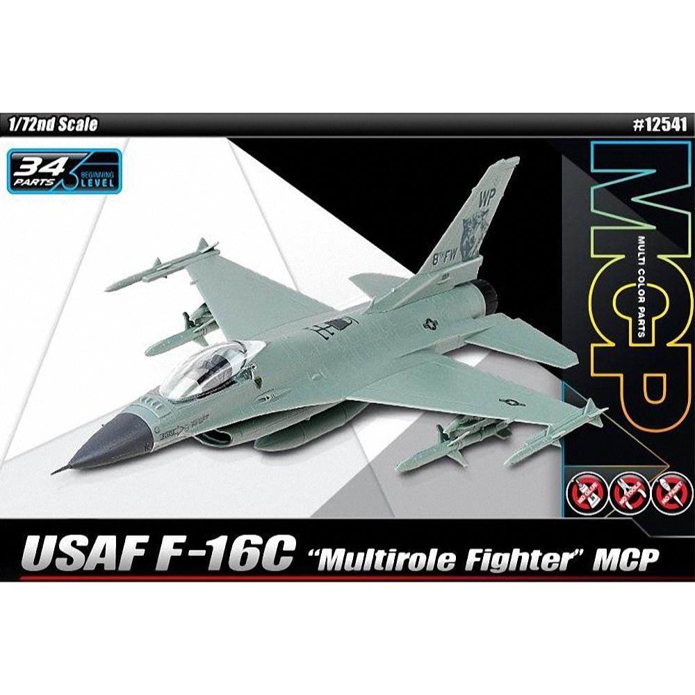Academy 1/72 USAF F-16C Multirole Fighter Snap Kit Academy PLASTIC MODELS