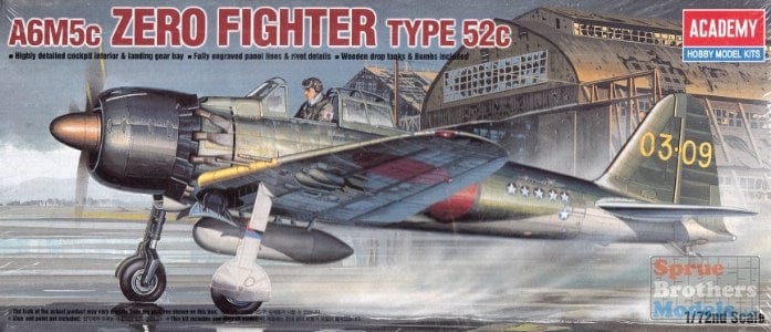 Academy 1/72 Zero Fighter Type 52C (A6M5C) Plastic Model Kit Academy PLASTIC MODELS