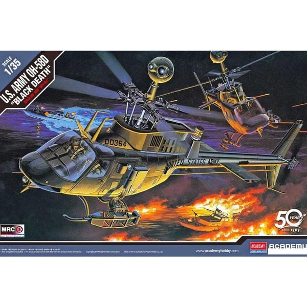 Academy 12131 1/35 OH-58D Kiowa Black Death Plastic Model Kit Academy PLASTIC MODELS