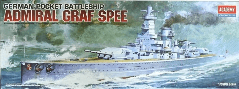 Academy 14103 1/350 German Pocket Battleship Admiral Graf Spee Plastic Model Kit Academy PLASTIC MODELS