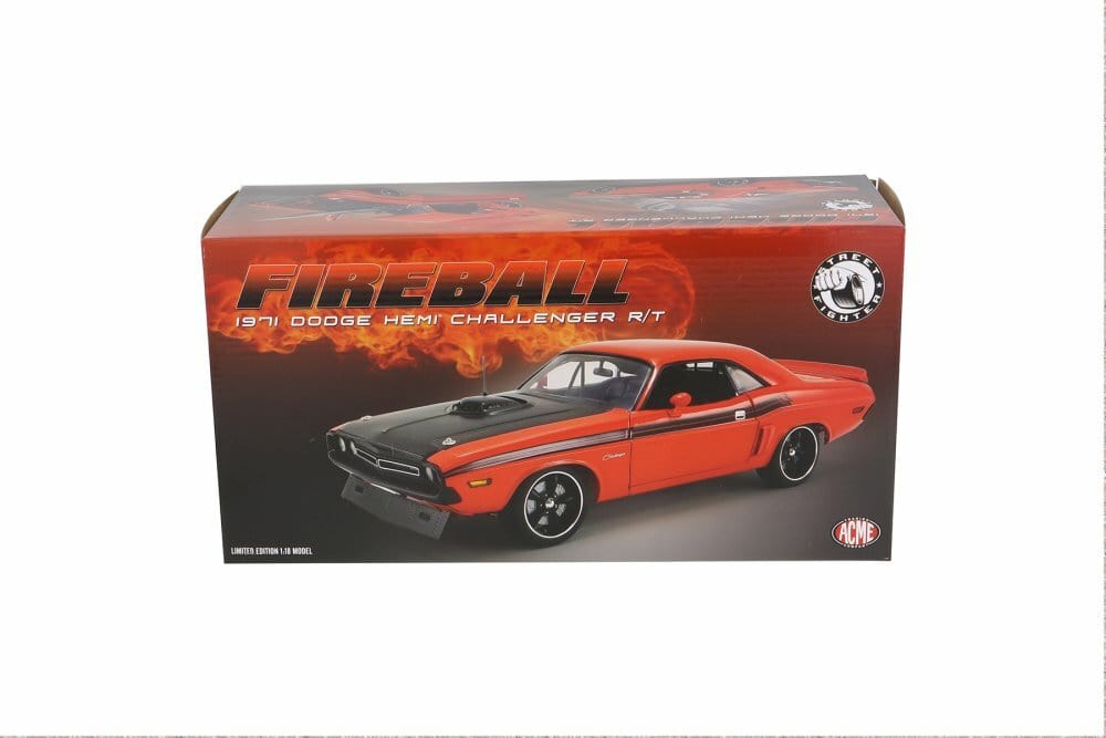 Acme 1/18 Fireball 1971 Dodge Challanger R/T Street Fighter - Hobbytech Toys