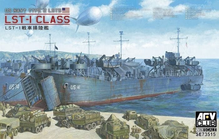 Afv-Club 1/350 Us Navy Type 2 Lst-1 Class Landing Ship AFV Club PLASTIC MODELS