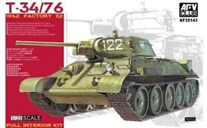 AFV Club AF35143 1/35 T-34/76 1942 Factory 112 (Superb Detailed Interior) Plastic Model Kit AFV Club PLASTIC MODELS