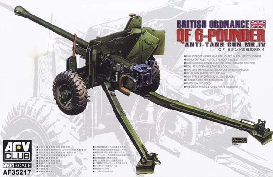 AFV Club AF35217 British Mk.4 6pdr Anti-tank Gun Plastic Model Kit AFV Club PLASTIC MODELS