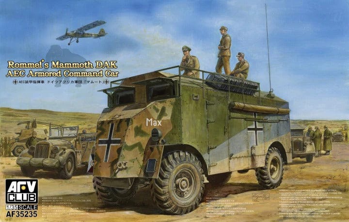 AFV Club AF35235 1/35 AEC Armoured Command Vehicle (German,North Africa) Plastic Model Kit AFV Club PLASTIC MODELS