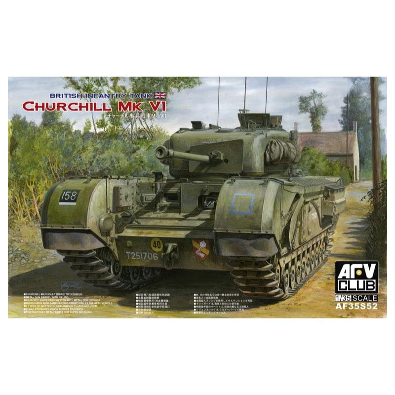AFV Club AF35S52 1/35 Churchill Mk.VI Plastic Model Kit AFV Club PLASTIC MODELS
