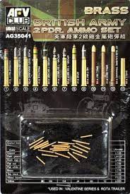 AFV Club AG35041 1/35 British Army 2-Pdr Brass Ammo Set Plastic Model Kit AFV Club PLASTIC MODELS