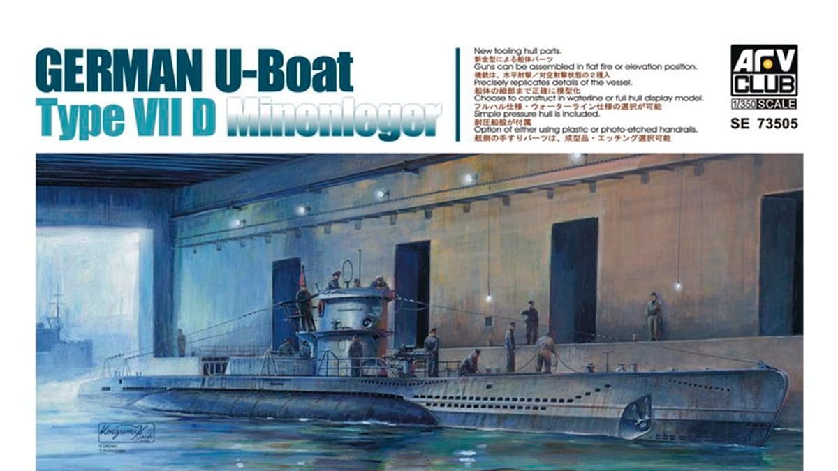 AFV Club SE73505 1/351 German U-Boat Type VII D Minenleger Plastic Model Kit AFV Club PLASTIC MODELS