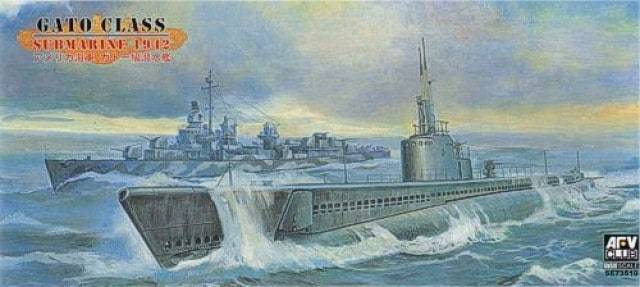 AFV Club SE73510 1/350 Gato Class Submarine 1942 Plastic Model Kit - Hobbytech Toys