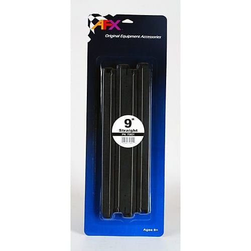 9-inch Straight Slot Car Tracks by AFX - Set of 2 premium quality parts for racing enthusiasts.