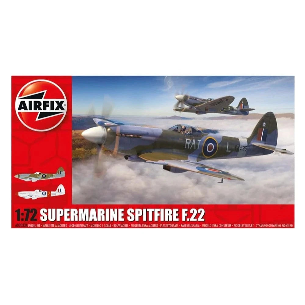 Airfix A02033A 1/72 Supermarine Spitfire F.22 Plastic Model Kit - Hobbytech Toys