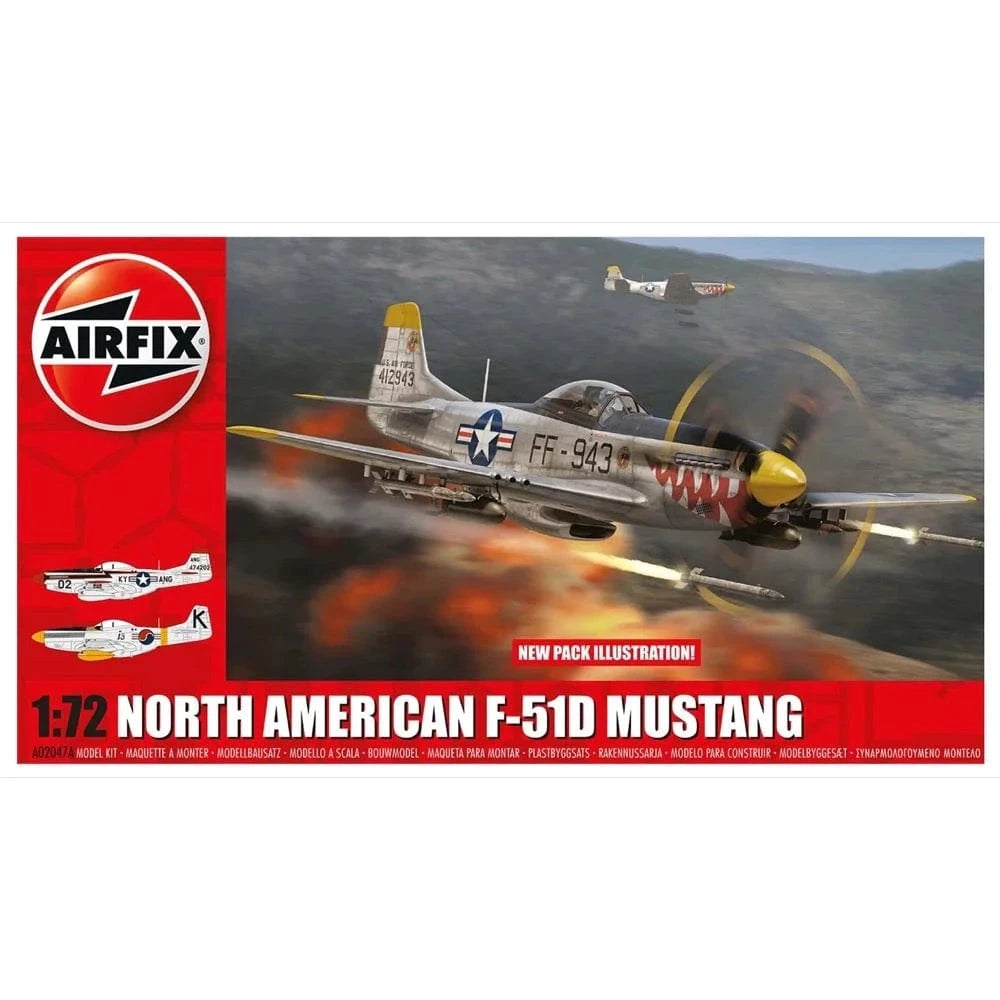 Airfix A02047A 1/72 North American F-51 Mustang Plastic Model Kit - Hobbytech Toys