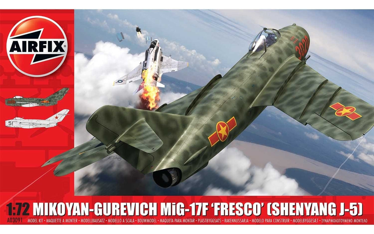 Airfix 1/72 Mikoyan-Gurevich Mig-17F Fresco Shenyang J-5 Airfix PLASTIC MODELS