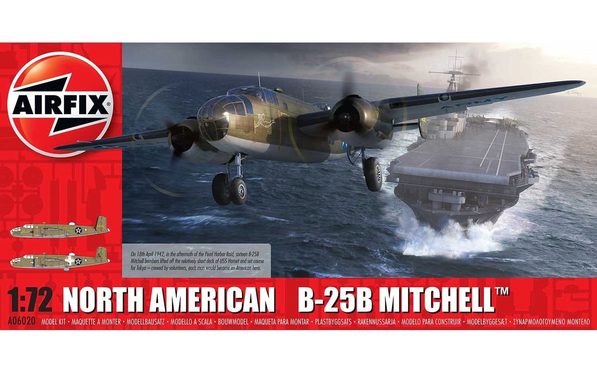 Airfix 1/72 North American B25B Mitchell Doolittle Raid Airfix PLASTIC MODELS