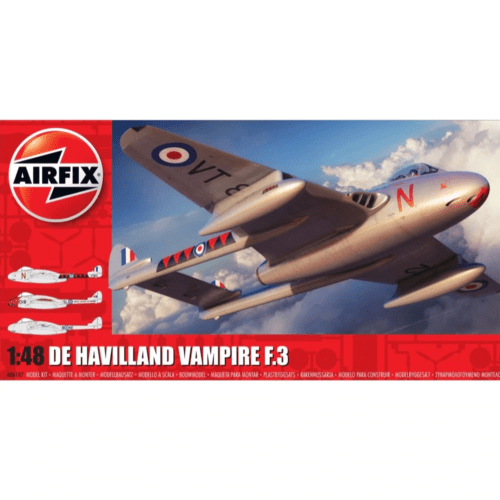 Airfix 1/48 De Havilland Vampire F.3 Airfix PLASTIC MODELS