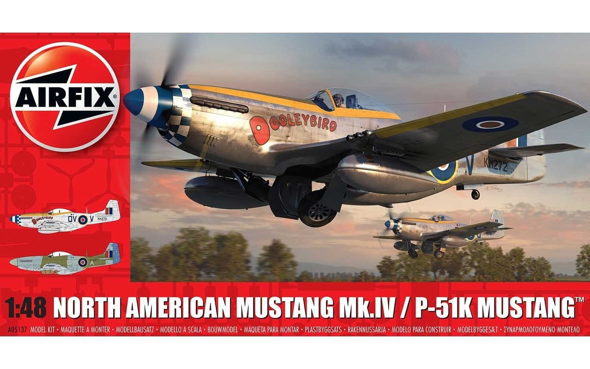 Airfix 1/48 North American Mustang Mkiv P51K Mustang Airfix PLASTIC MODELS