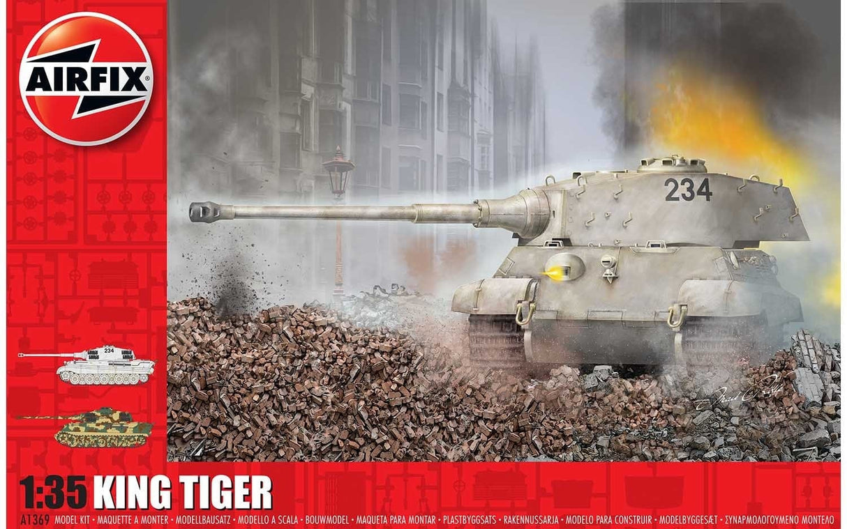 Airfix 1369 1/35 King Tiger Plastic Model Kit - Hobbytech Toys