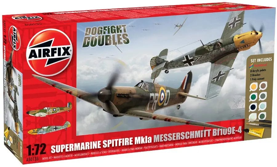 Airfix 1/72 Dogfight Doubles Spitfire 1A/Bf109 Airfix PLASTIC MODELS