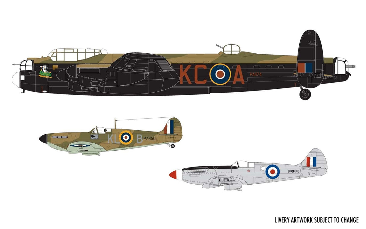 Airfix 1/72 Battle Of Britain Memorial Flight Set Airfix PLASTIC MODELS