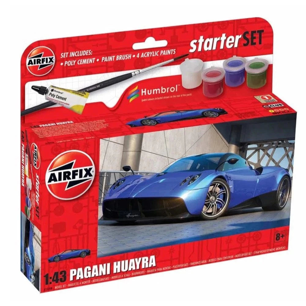 Airfix A55008 1/43 Pagani Huayra Plastic Model Starter Set - Hobbytech Toys