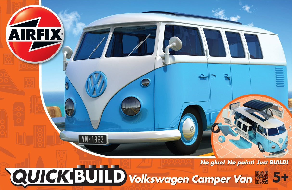 Airfix Quick Build VW Camper Van Blue Airfix PLASTIC MODELS