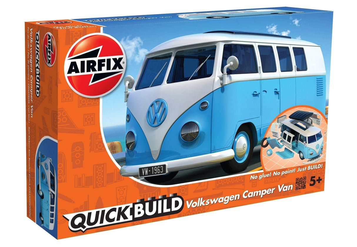 Airfix Quick Build VW Camper Van Blue Airfix PLASTIC MODELS