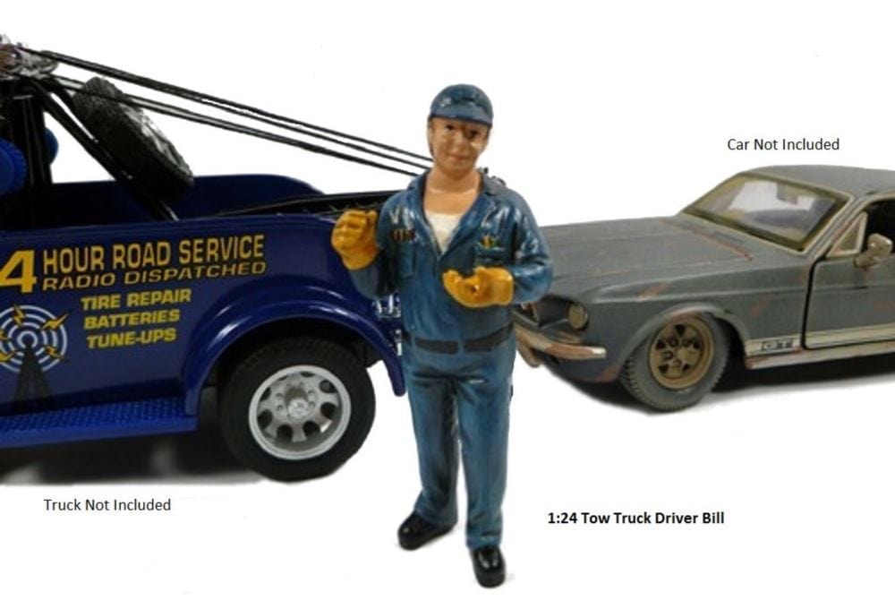American Diorama 1/24 Bill Tow Truck Driver Figure Accessory - Hobbytech Toys