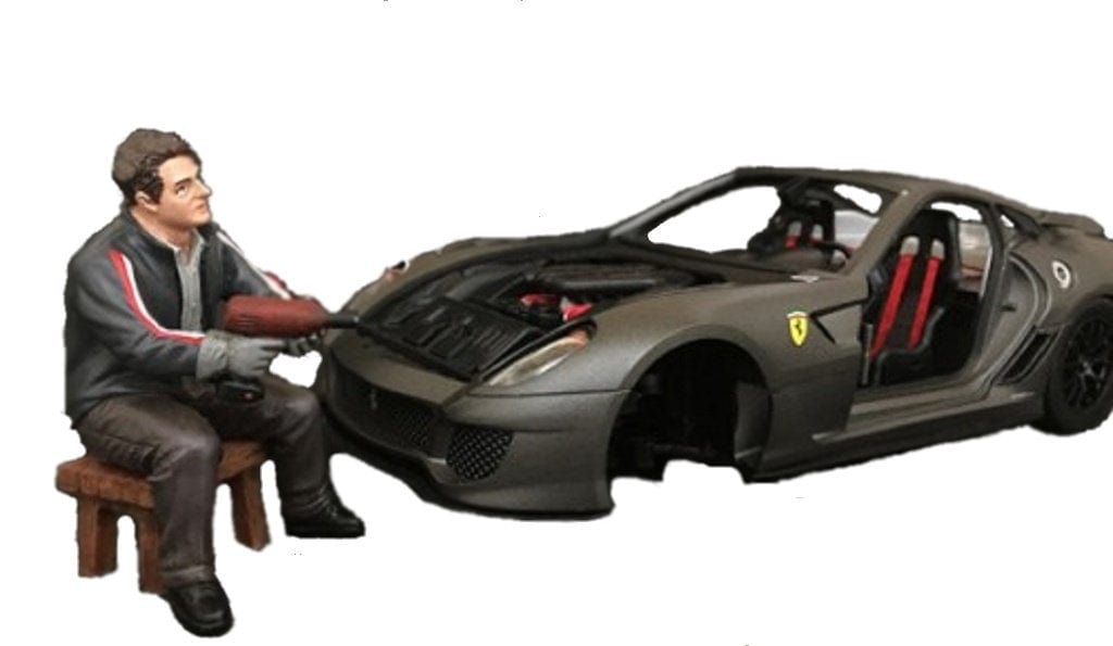 American Diorama 1/24 Mr Lugnut Chop Shop Set Figure Accessory - Hobbytech Toys