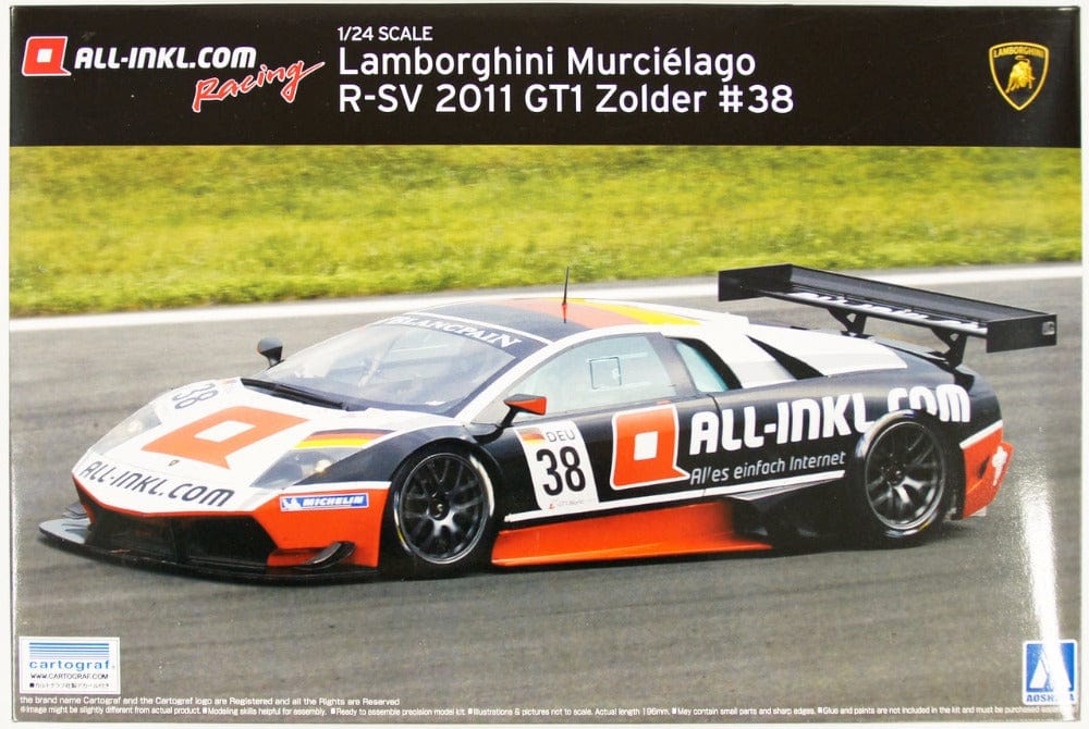 Aoshima 1/24 Lamborghini Murcielago R-Sv 2011 Gt1 Zolder No 38 Aoshima PLASTIC MODELS