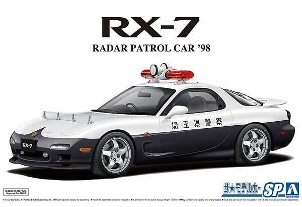 Aoshima 1/24 Mazda FDS3 RX-7 Radar Patrol Car 1998 Aoshima PLASTIC MODELS