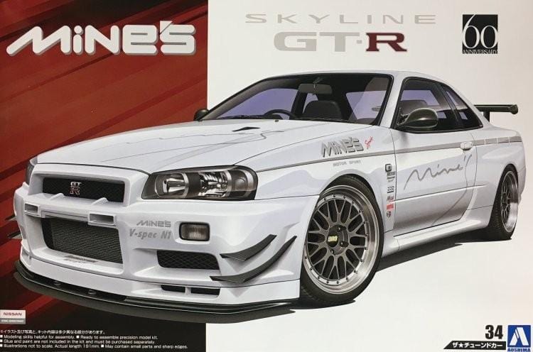 Aoshima 1/24 MineS Bnr34Skyline Gt-R 2002 Aoshima PLASTIC MODELS