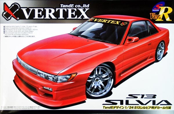 Aoshima 1/24 Vertex Nissan S13 Silvia Aoshima PLASTIC MODELS