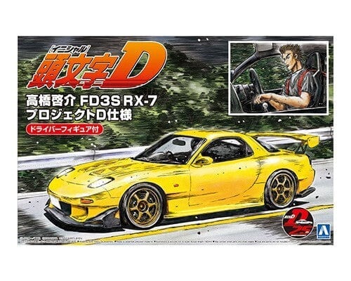 Aoshima A005955 1/24 Takahashi Keisuke Fd3S Rx-7 (Project D Ver.) With Figure Aoshima PLASTIC MODELS