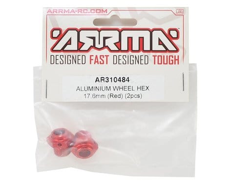 Arrma AR310484 Aluminium Wheel Hex, 17mm, 16.5mm Thick Red (2pcs) ARAC9416 Arrma RC CARS - PARTS