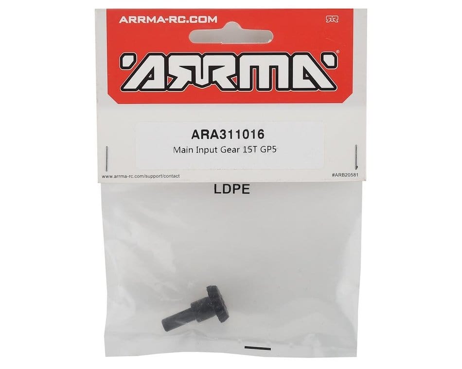 Arrma ARA311016 Main Input Gear, 15T, GP5 Arrma RC CARS - PARTS