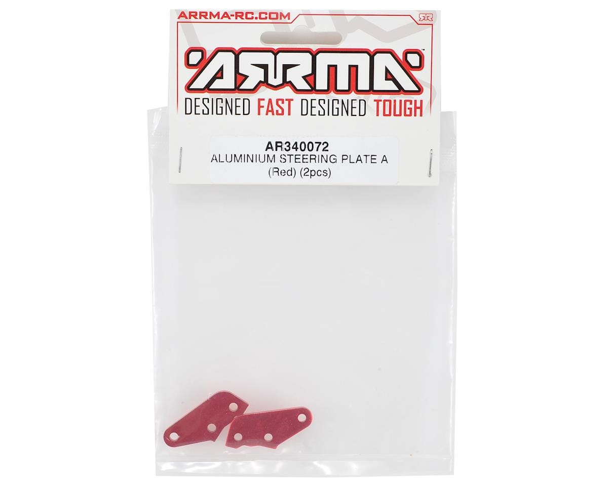 Arrma ARAC9363 Steering Plate A Aluminum Red (2pcs) AR340072 - Hobbytech Toys