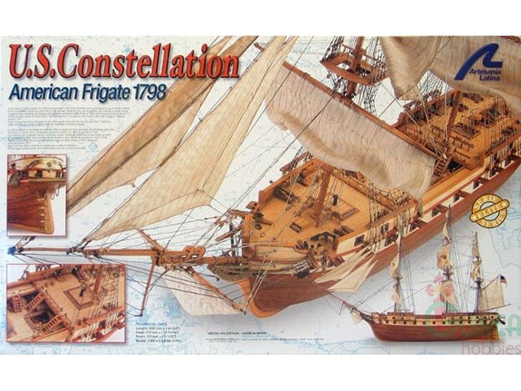 Artesania 22850 1/85 Frigate USS Constellation Wood Model Ship Kit Artesania WOODEN MODELS