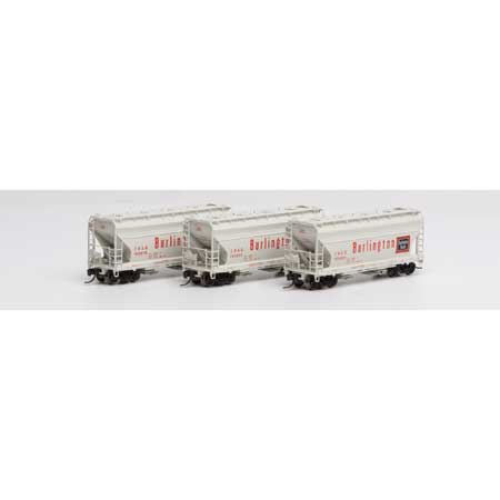 Athearn N ACF 2970 Covered Hopper, CB&Q (3) - Hobbytech Toys