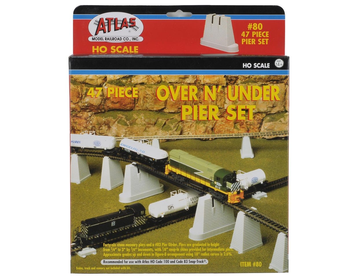 Atlas MRR HO Over-N-Under 47-Piece Pier Set Atlas MRR TRAINS - HO/OO SCALE