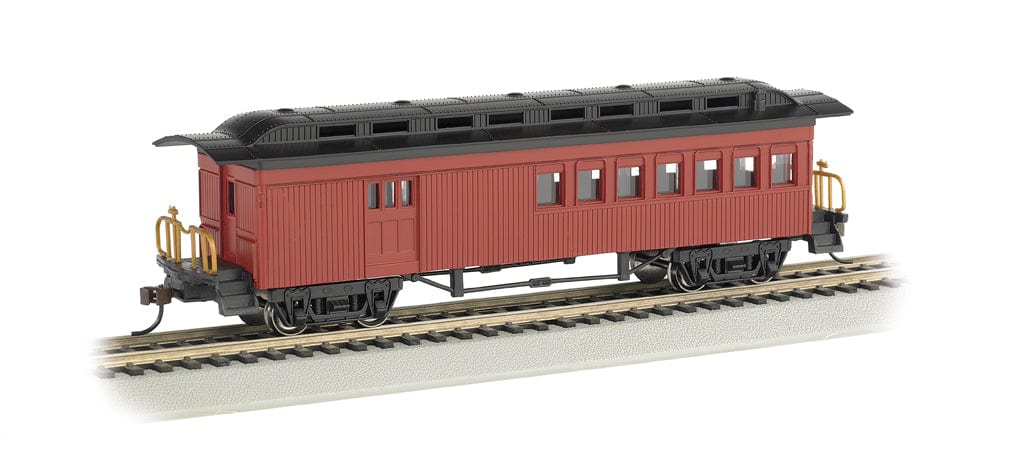 Bachmann 13502 HO 1860 - 1880 Wood Combine - Ready to Run - Silver Series(R) - Painted, Unlettered (red) - Hobbytech Toys
