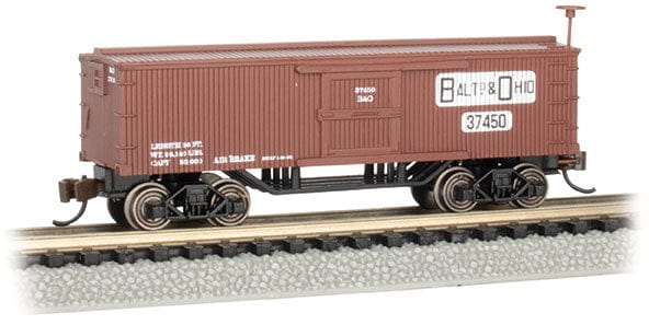 Bachmann 15656 N Old-Time Wood Boxcar - Ready to Run - Baltimore & Ohio - Hobbytech Toys