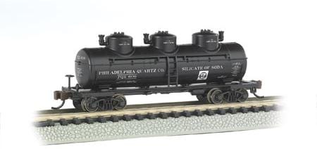 Bachmann 17151 N 3-Dome Tank Car - Philadelphia Quartz Co Bachmann TRAINS - N SCALE